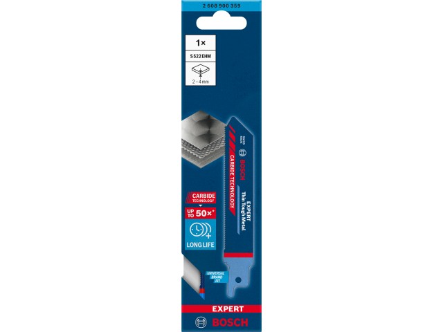 List Bosch za sabljasto žago EXPERT ‘Thin Tough Metal’ S 522 EHM, 115mm, 18TPI, 2608900359